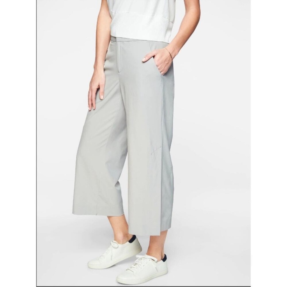 Athleta Tribeca - Light Gray Wide-Leg Pants